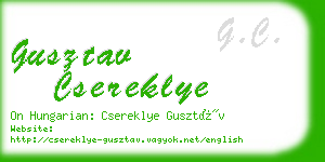 gusztav csereklye business card